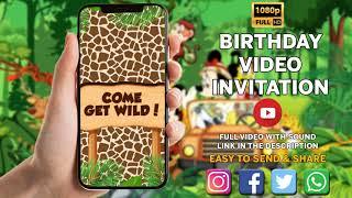 Mickey Safari Video Invitation Mickey Safari Birthday Invite | Mickey Mouse Invitation Mickey