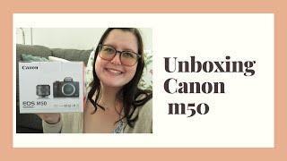 MY NEW CANON M50! New camera for our YouTube, unboxing and initial review of the canon m50