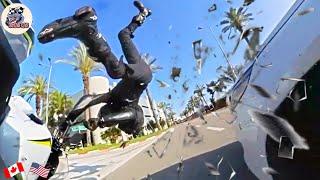 300 MOMENT MOTORCYCLE CRASHES | CRAZY Motorcycle Rides - Best Of The Month.