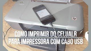  Como imprimir do celular ⁞ para qualquer impressora com cabo USB ( PT - BR )