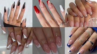 Hottest French Nails Design||Simple &cute French Nail Art ideas #latest #nails #youtube 