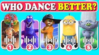 Who Dance Better?|  Netflix Puss In Boots Quiz, Madagascar 3 ,Trolls 3, Minions l Easy Quiz l