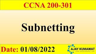 Subnetting | IPv4 Subnetting | IP Subnetting | Class C Subnetting | CCNA 200-301 | CCNA Full Course