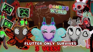 FLUTTER TRIO RUN SURVIVES *3 VEES*| Dandys world gameplay (FLOOR 20) | #rainymellie ️