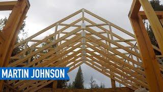 FINALLY Installing the Trusses | Off Grid Cabin Build #32