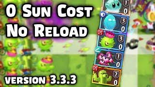 0 Sun Cost with No Reload | Plants vs Zombies 2 Chinese Mod