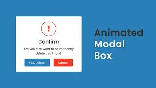 How To Create Popup Modal Box using HTML & CSS | Web Push Notification Design