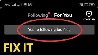 Tik Tok You're Following Too Fast Problem Solved 2024