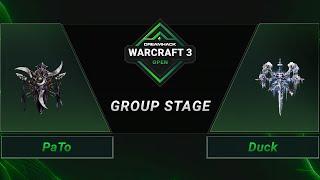 WC3 - PaTo vs. Duck - Groupstage - DreamHack WarCraft 3 Open: Fall 2021 - America