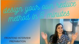 How to write your own Reduce (ES6) method in Javascript | Frontend Interview Preparation |Javascript