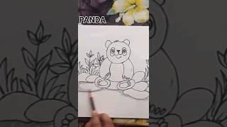 Easy Panda drawing #lalitaart #ytshorts #drawing #youtubeshorts #panda #pandadrawing