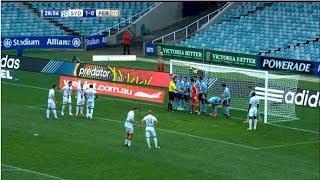 11 men on the line to defend free-kick