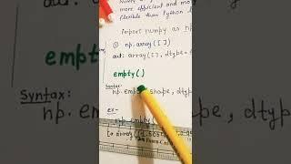 How to create empty #numpy array in #datascience l array(), empty() functions in #numpy