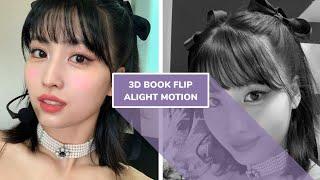 3d book flip transition | alight motion