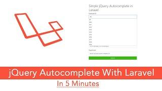 Integrate jQuery Autocomplete With Laravel Using Ajax MySQL in 5 Minutes