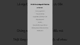 Vì Cô Ta Là Người Thứ Ba #cover #nhaclyric #lyrics #nhactamtrang #tamtrang #nhachaymoingay