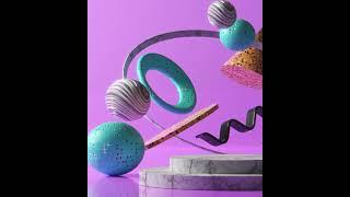 Minimal Abstract Style 3D In Blender #blender #3d