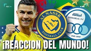 MEJORES REACCIONES AL PENAL A LO PANENKA DE CRISTIANO RONALDO! AL NASSR 3-0 ESTEGHLAL [ARG, BR, ENG]