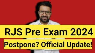 Good News! RJS Pre Exam 2024 Postpone? || Official Update!