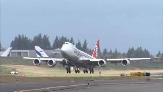 New 747-8 Freighter goes right into service