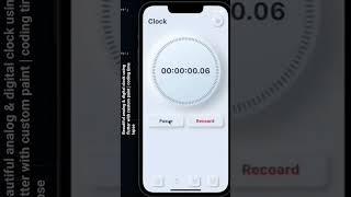 Analog & digital clock UI With Flutter | coding time lapse