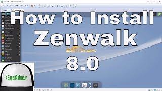 How to Install Zenwalk Linux 8.0 + Review + VMware Tools on VMware Workstation Tutorial [HD]