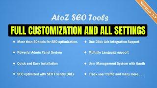 How to customize A to Z Seo Tools Script in 2024 | Full Setup of AtoZ SEO Tools | Simple Tutorial