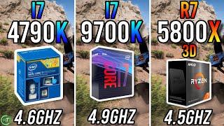 Intel i7 4790K OC vs Intel i7 9700k vs Ryzen 7 5800X3D