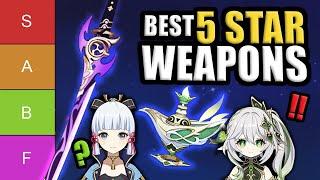 PULL FOR THESE WEAPONS! Best Genshin Impact 5 Star Weapons Tier List