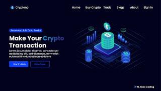 Build Crypto Exchange Website HTML CSS JS | Responsive Website JavaScript Project For Beginners