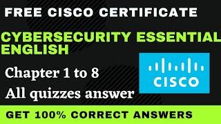 Cybersecurity essential cisco Quiz Answer 2021 | Chapter 1 to 8 All quiz with answers Cisco