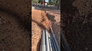 Backfilling a 150 Foot Electrical Line - week 9 - Design Build #shorts