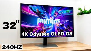 Samsung Odyssey OLED G8 (G80SD) Unboxing ASMR and 4K 240Hz Gameplay - 32-inch Gaming Monitor