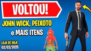  JOHN WICK e PEIXOTO GELATINOSO! Nova Loja de Hoje Fortnite [02 de Março 2025] Loja de Itens