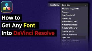 SOLVED: Can't Find the Font You Want in DaVinci Resolve? Try This!