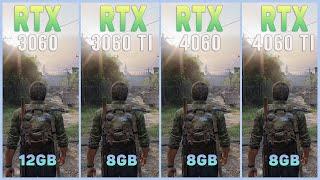 RTX 3060 12Gb vs RTX 4060 Ti vs RTX 3060 Ti vs RTX 4060 - Tested in 11 Games