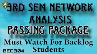 3rd Sem Network Analysis Passing Package For Backlog Students ECE 2022 Scheme VTU BEC304