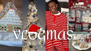 VLOGMAS| Christmas shopping, Finally decorating tree, Gingerbread House, Cook W/me