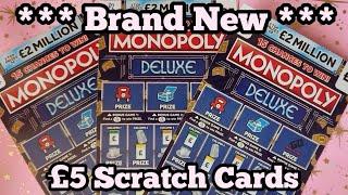 Brand New Scratch Cards - Monopoly Deluxe - £5 Scratch Cards - National Lottery Scratch Cards