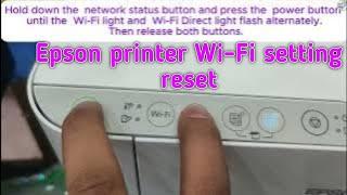 How to reset Epson L3256 printer wifi settings?. Resetting Epson Printer WiFi Network Settings.