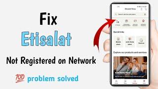 etisalat not registered on network