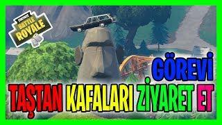 FARKLI TAŞTAN KAFALARI ZİYARET ET GÖREVİ | 5. SEZON 9. HAFTA GÖREVLERİ (Fortnite Türkçe)