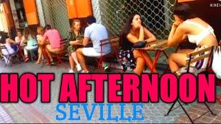 Walking in Seville City,Hot summer afternoon |Filipino Spanish walk