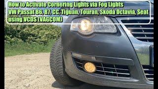 How to activate / set Cornering Lights via Fog Lights Volkswagen VW Passat B6, B7, CC Golf with VCDS