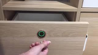 concealed biometric cabinet drawer lock