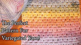 Crochet A Continuous Block Stitch Blanket - Perfect for Variegated Yarn Cakes!