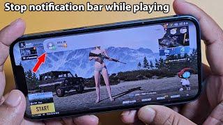 How to stop notification bar while playing pubg iphone