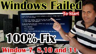 Windows failed to start A recent hardware or software change might be the cause to fix the problem