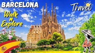 Barcelona Spain  Enchanting Mediterranean City  Beautiful Sagrada Familia  Walking Tour 4K