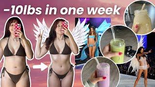 TRYING THE VICTORIA SECRET SUPERMODEL DIET FOR 7 DAYS (HARD!!)  *real results*